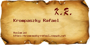 Krompaszky Rafael névjegykártya